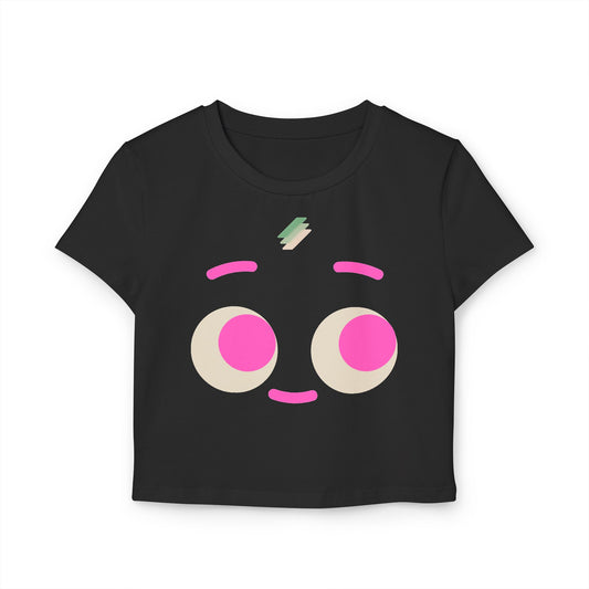 Women's Tee: Bright Eyes Playful Pop Art Expression