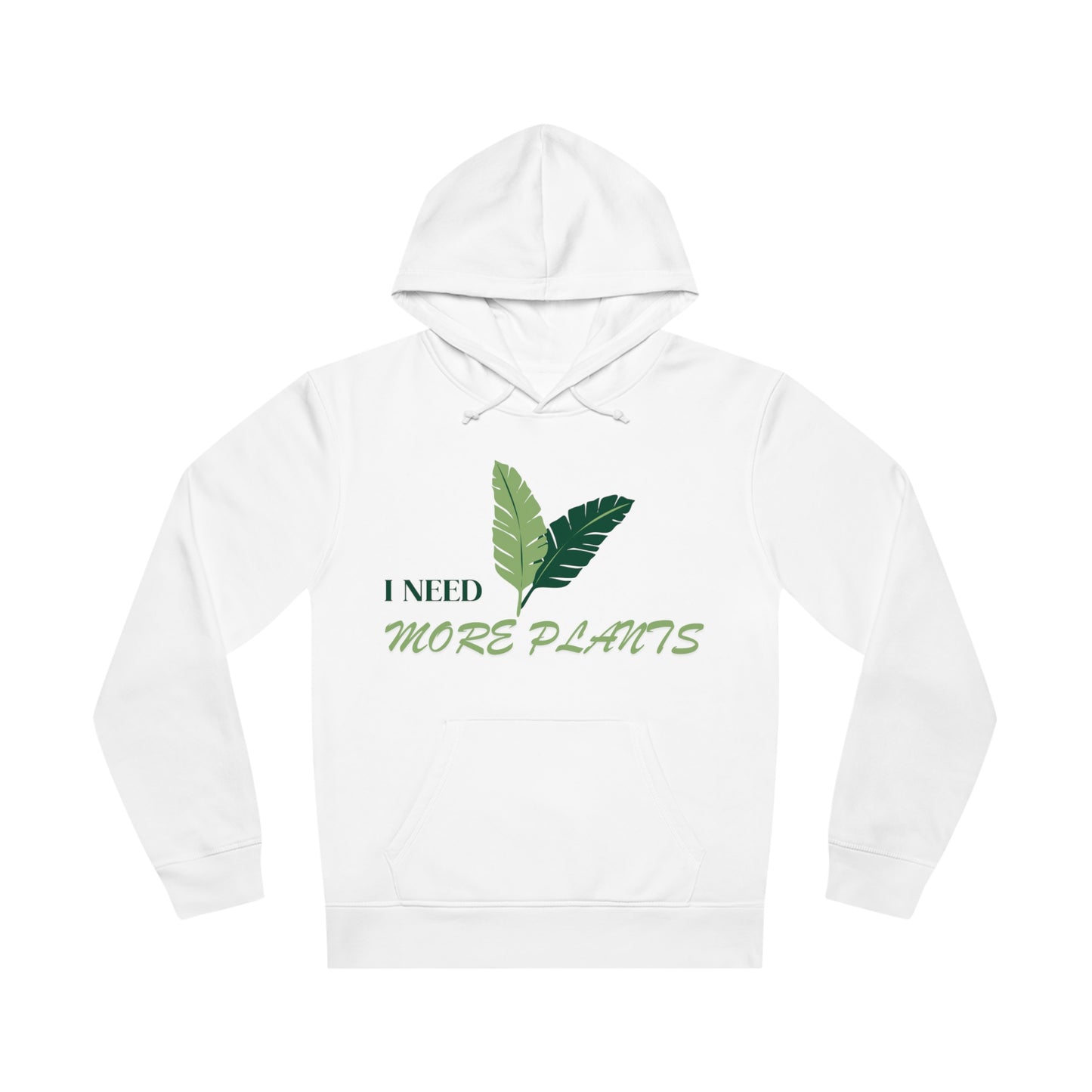 Plant Lover Hoodie - 'I Need More Plants' Eco-Friendly Green Thumb Apparel