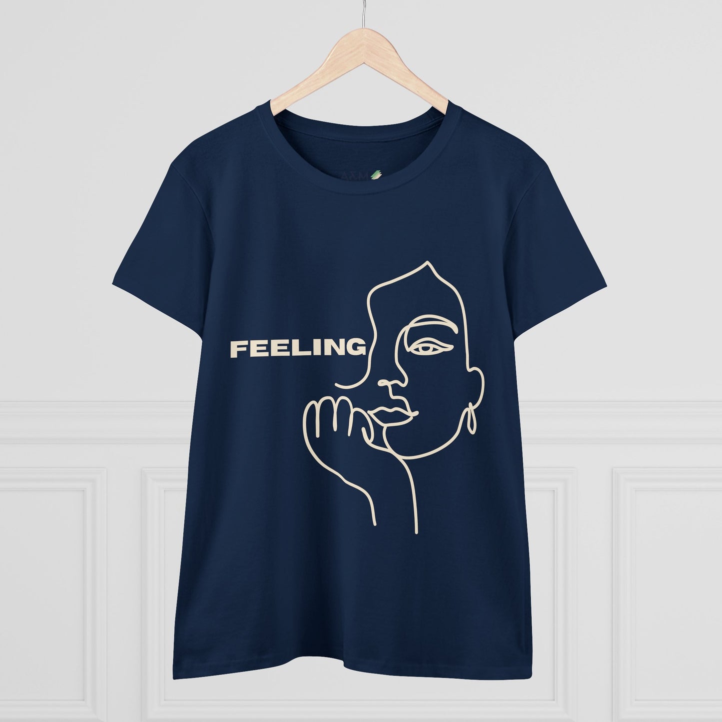 Feeling Line Art Tee | Minimalist Face Design