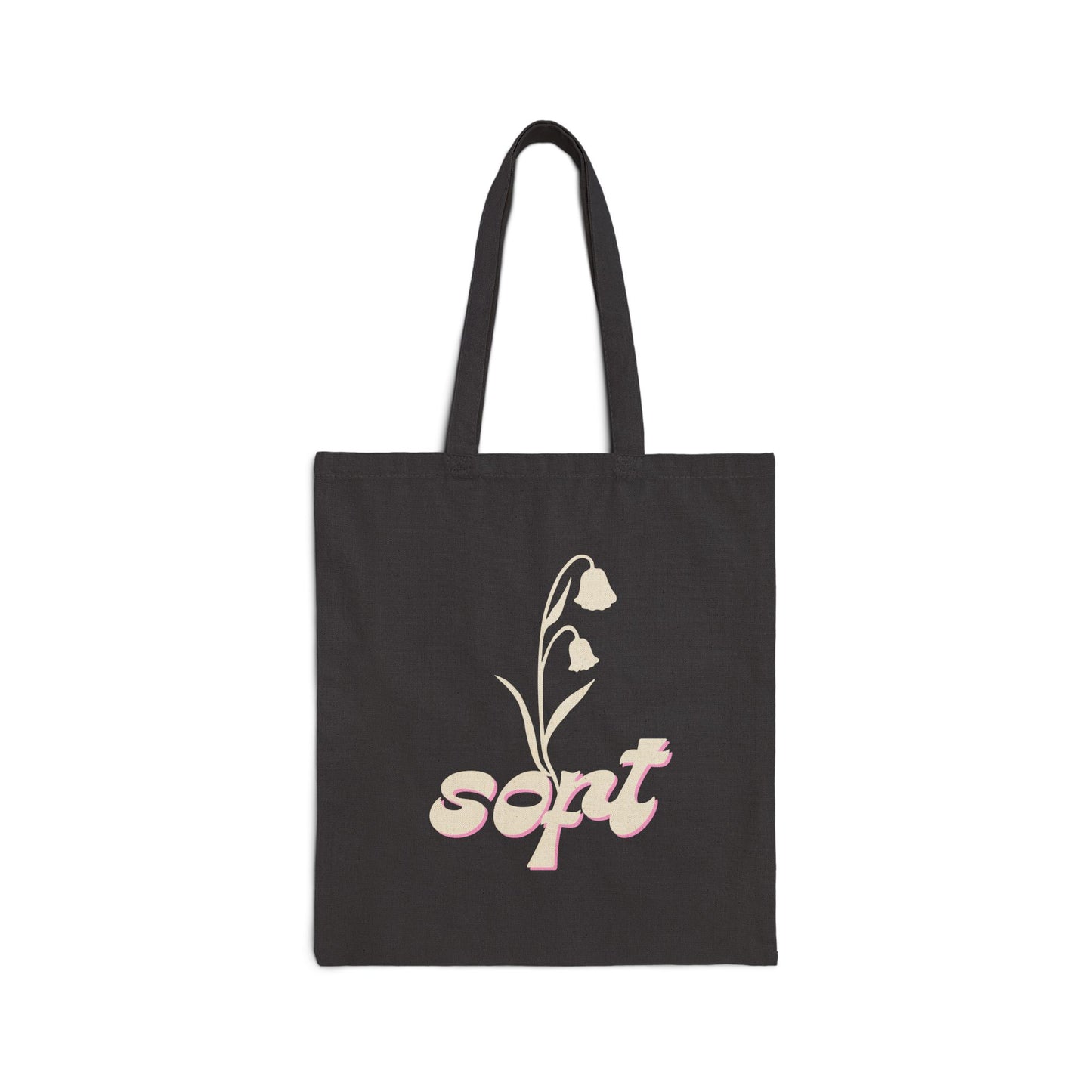 Canvas Tote Bag with Floral Design