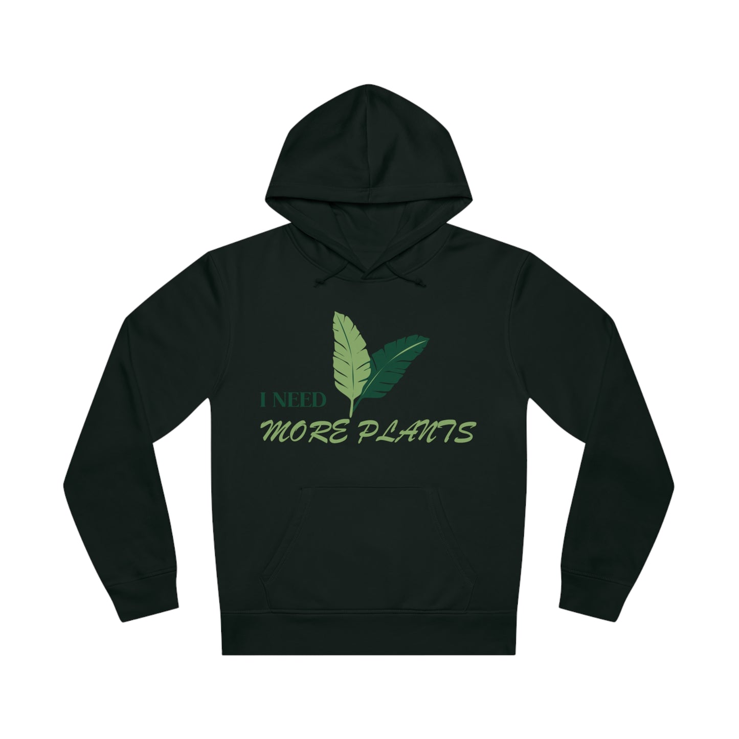 Plant Lover Hoodie - 'I Need More Plants' Eco-Friendly Green Thumb Apparel