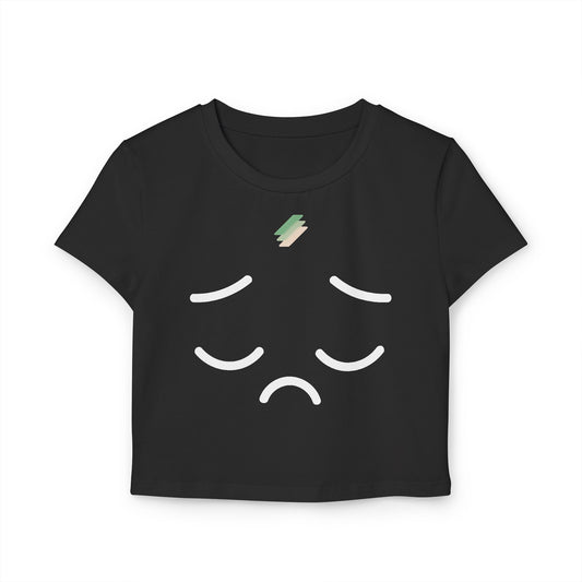 Sad Face Crop Top