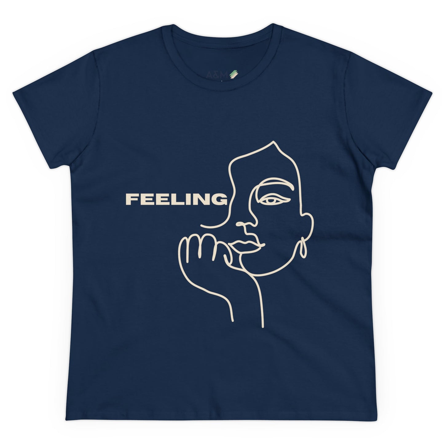 Feeling Line Art Tee | Minimalist Face Design